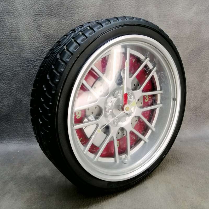 Cool!!! Original Vehicle Wheel Shaped Wall Clock!!! Working!!!
