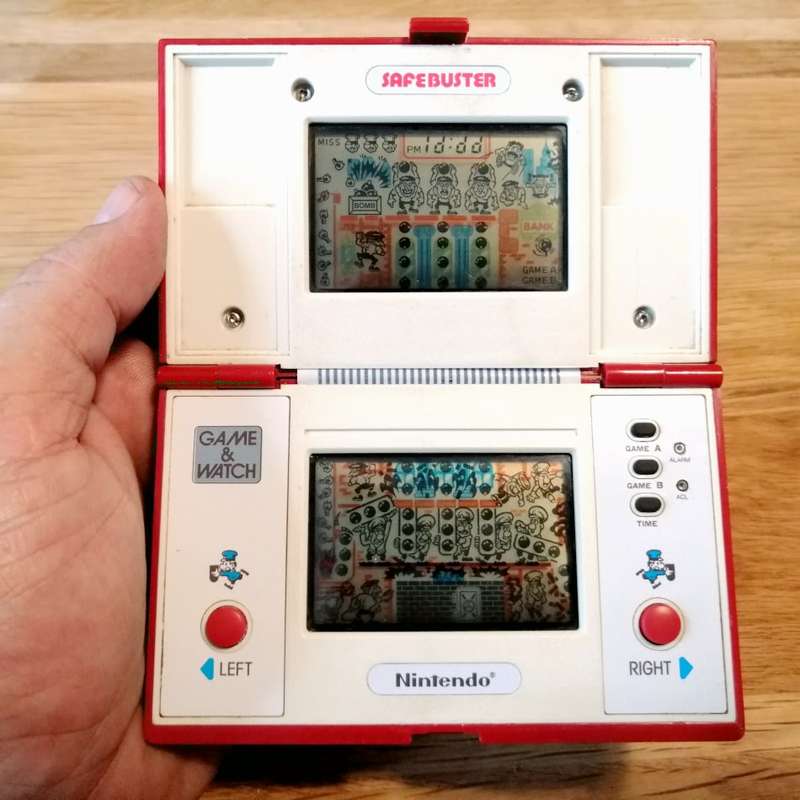 Original Nintendo Safe Buster Game And Watch  Multi Screen!!! Working, Services!!!