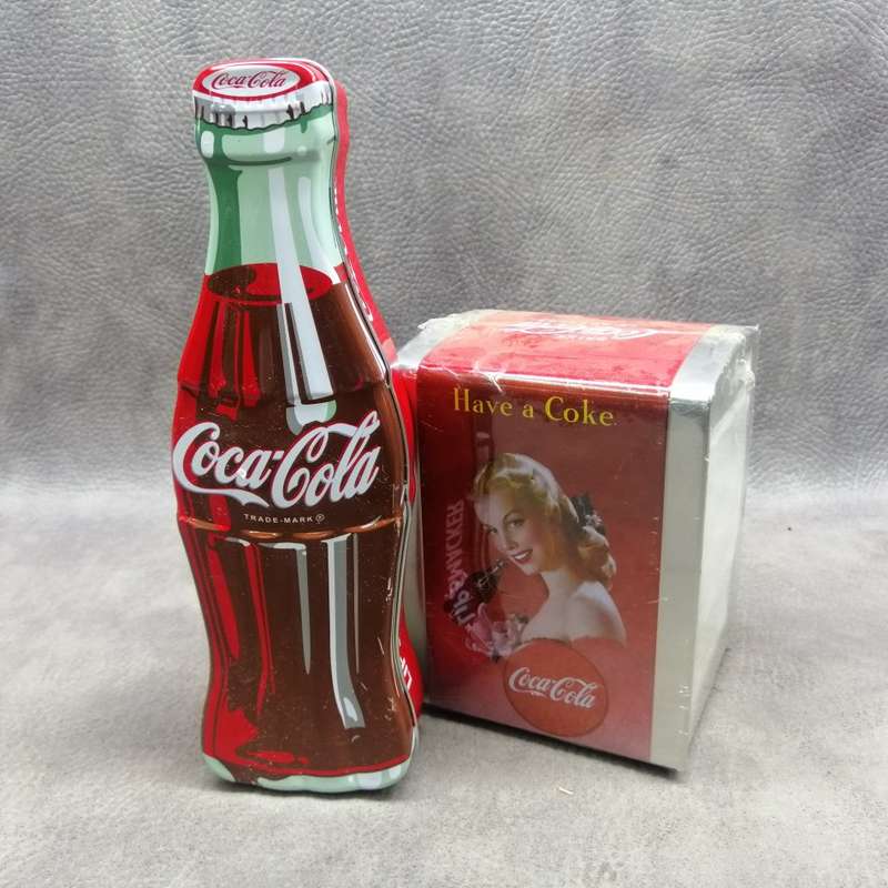 Original Coca Cola Branded Tin and Serviette Holder Collection
