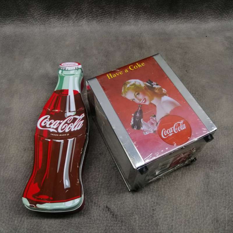 Original Coca Cola Branded Tin and Serviette Holder Collection