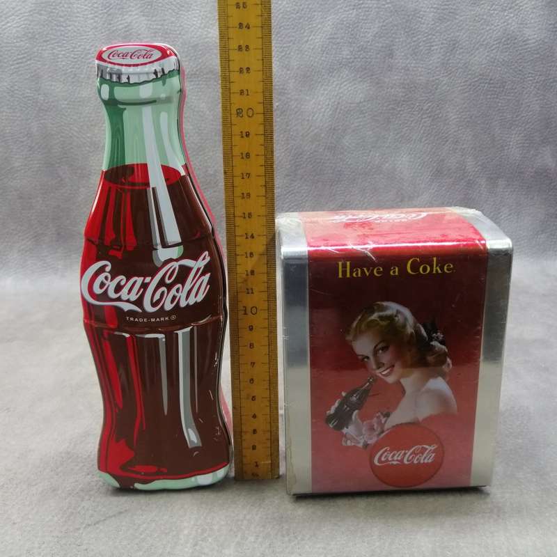 Original Coca Cola Branded Tin and Serviette Holder Collection