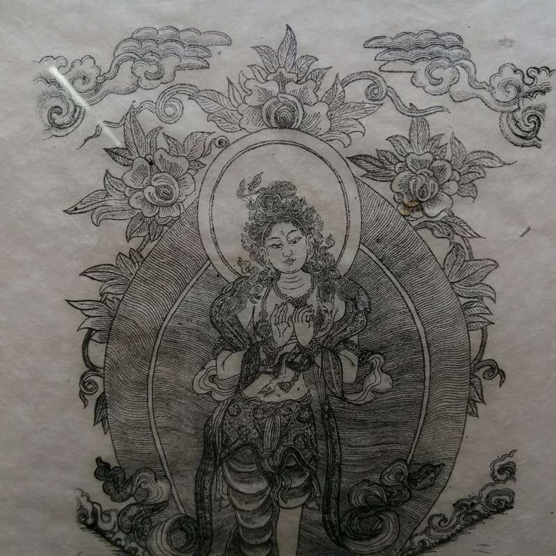 Fantastic!!! Detailed Oriental Mono Block Print on Thin Silk Paper!!! 500mm x 410mm (4)