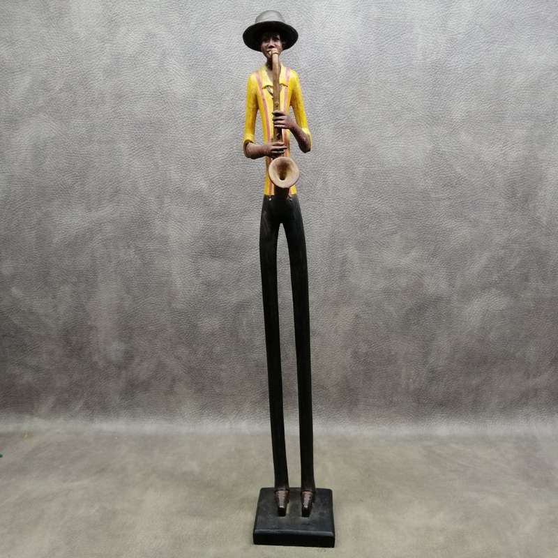 Cool!! Large Slender African Musician - The Saxophone Player!!! 600mm Tall!!!