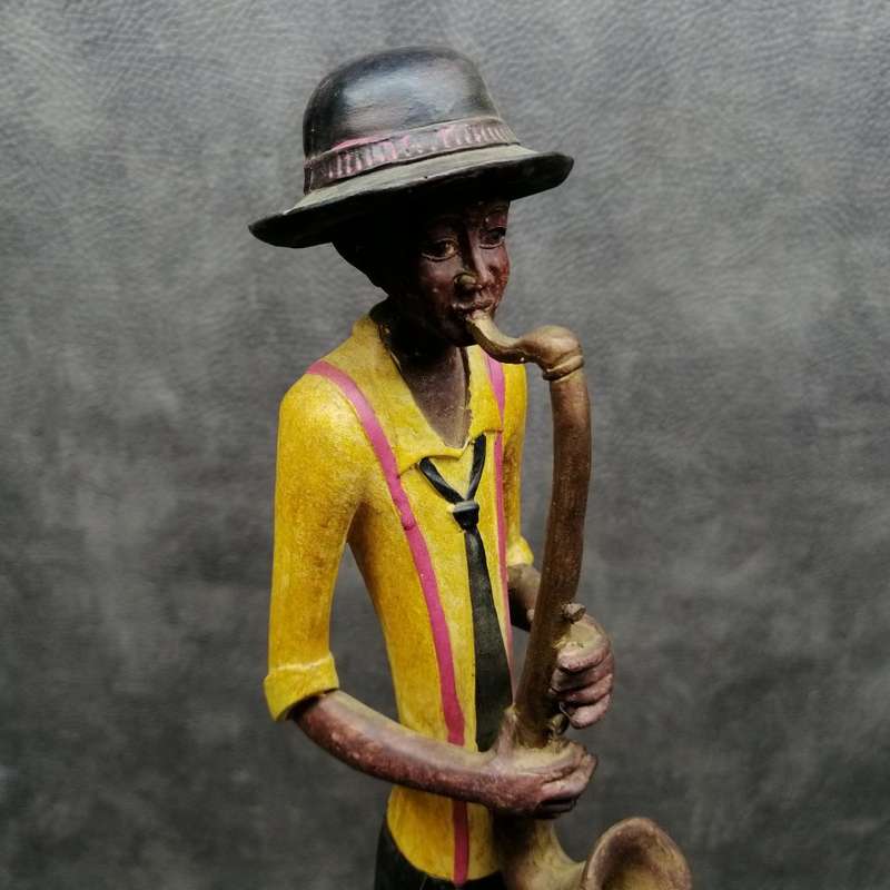 Cool!! Large Slender African Musician - The Saxophone Player!!! 600mm Tall!!!