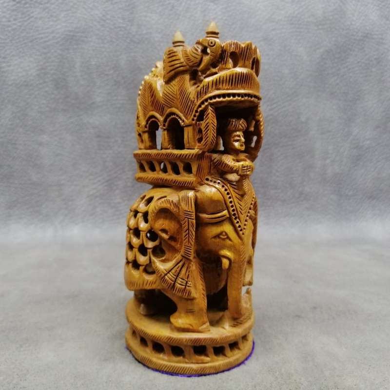 Highly Detailed Hand Carved Oriental Multi Dimensional Elephant Ride!!!