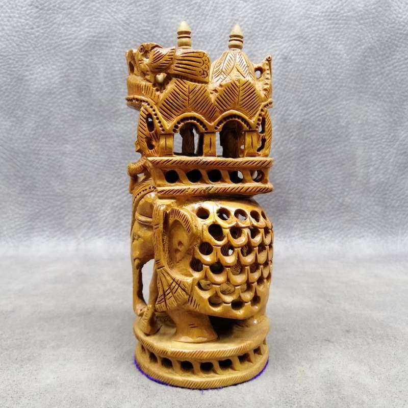 Highly Detailed Hand Carved Oriental Multi Dimensional Elephant Ride!!!