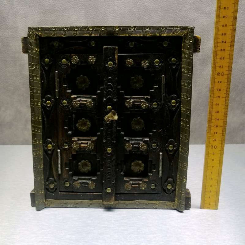 Fantastic!!! Ornamental Decorative Brass and Wood Middle Eastern Display Door!!!