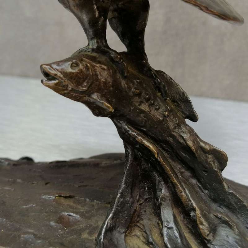 FANTASTIC!!! Solid Bronze David Tomlinson Original No1 Fish Eagle Sculpture!!!