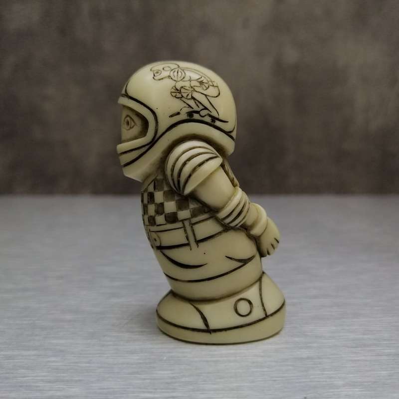 RARE!!! John Biccard Collection "Downhill" Crushed Marble Figurine!!!