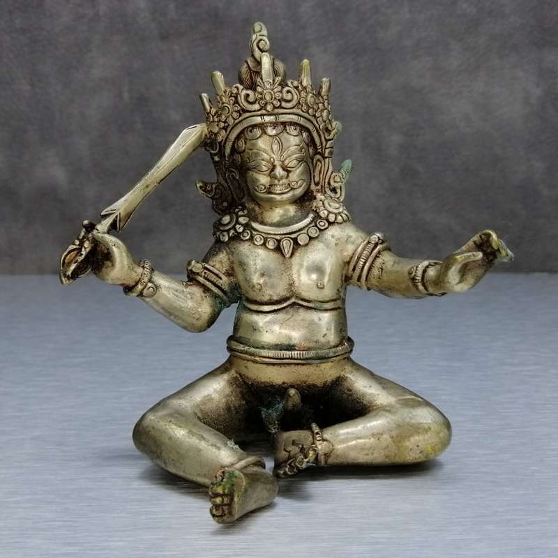 Fantastic!!! Highly Detailed Cast Silver Metal Oriental Figurine!!!