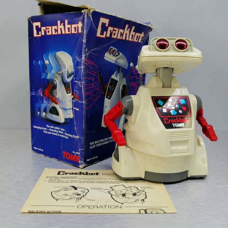 SUPER RARE!!! Original 1985 Boxed, Working, TOMY Crackbot No.5408!!!