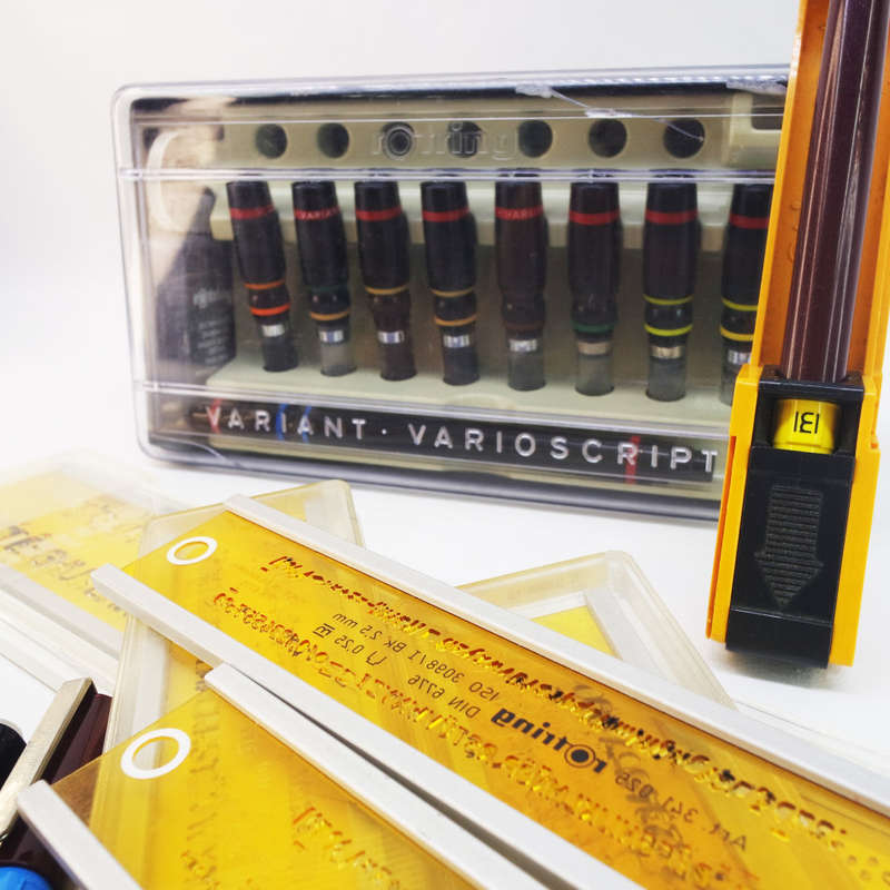 Large Rotring Technical Pen and Stencil Collection!!! Bid For All!!!
