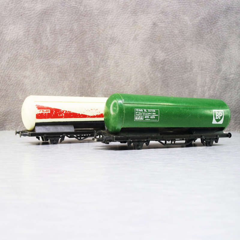 Original HO Scale LIMA SAR and BP Petro Tankers, No Wheels !!!
