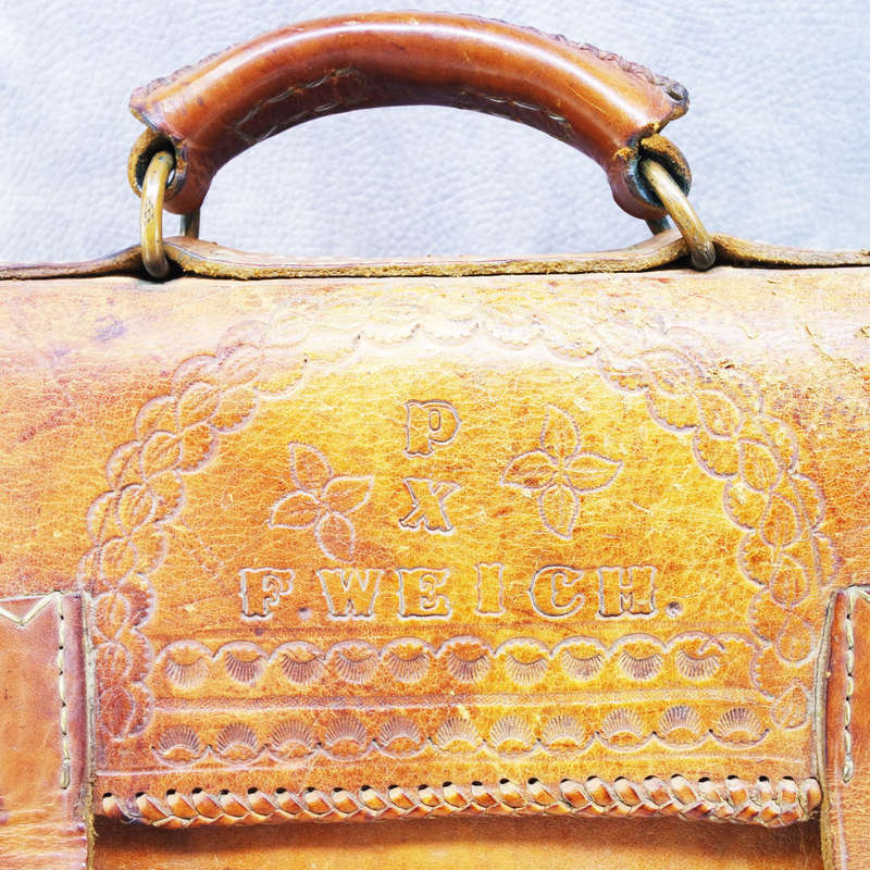 Fantastic!!! Antique Hand Crafted Genuine Leather Brief Case!!!