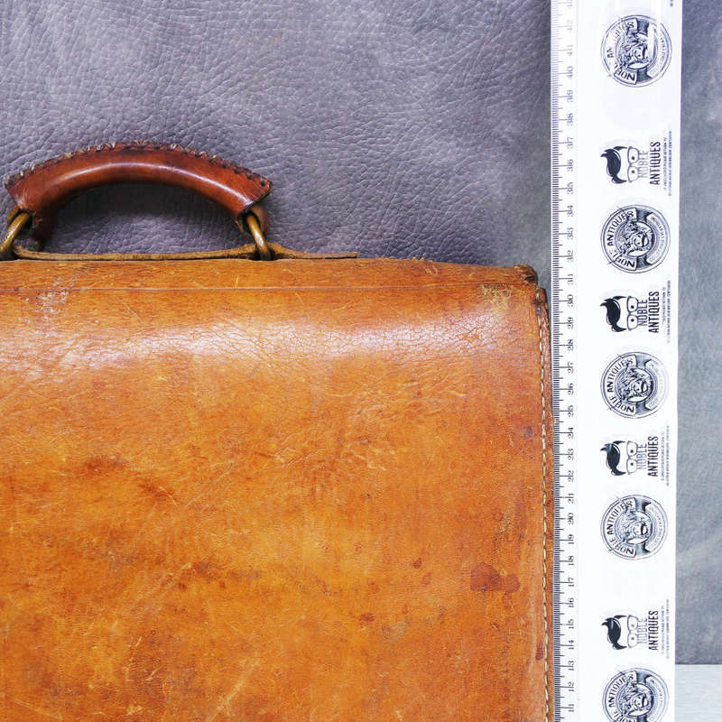 Fantastic!!! Antique Hand Crafted Genuine Leather Brief Case!!!
