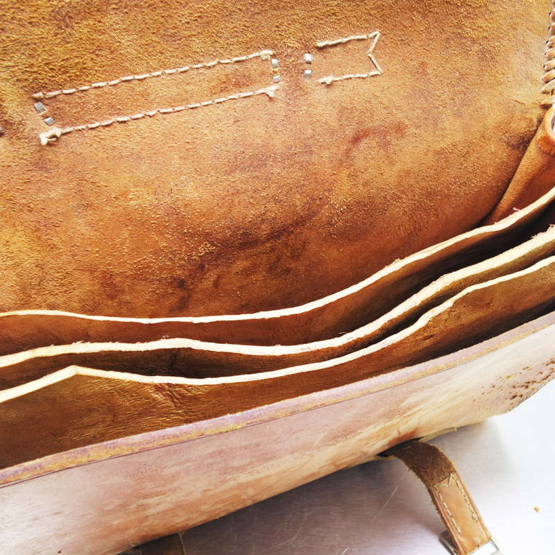 Fantastic!!! Antique Hand Crafted Genuine Leather Brief Case!!!