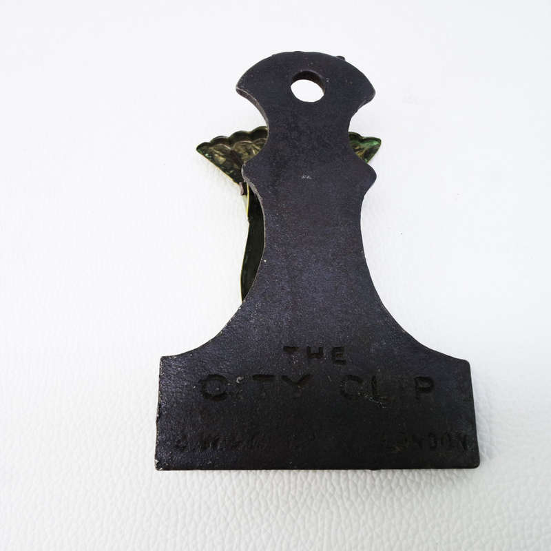 Antique London City Brass and Cast Iron Paper Clip!!!