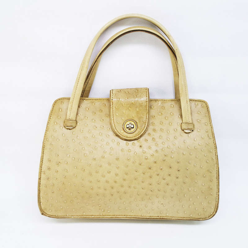 Original Vintage Genuine Ostrich Leather Ladies Handbag!!!