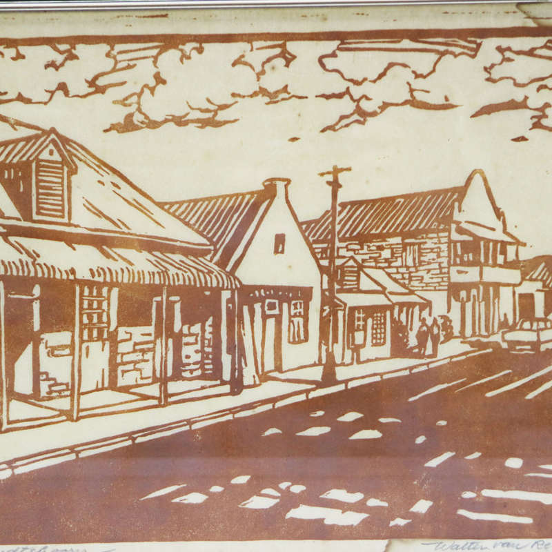 Fantastic!!! Framed Original Signed Oudshoorn Streets by Walter van Reenen!!! 320mm x 260mm
