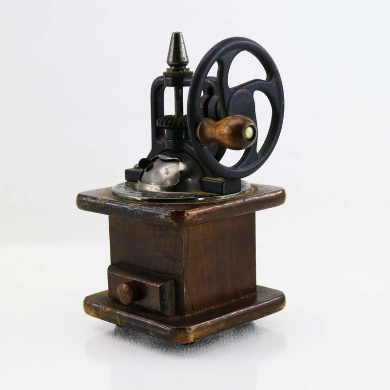 Vintage Wood and Metal Industrial Styled Coffee Grinder!!! Working!!!