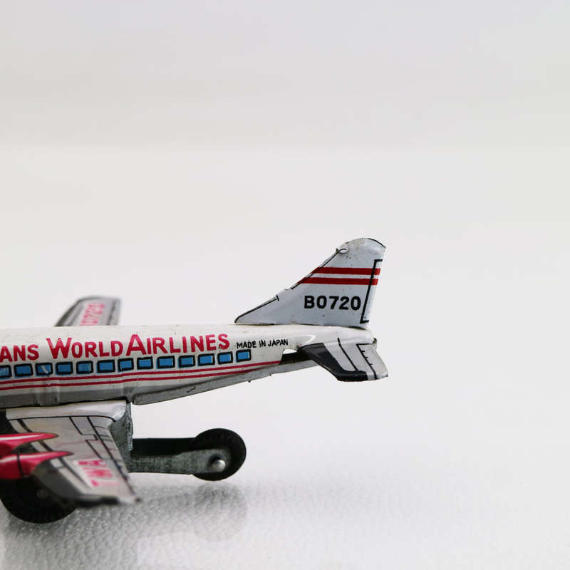 Rare!!! Small Lithographed Japanese Tintoy Trans World Airlines Aeroplane!!!