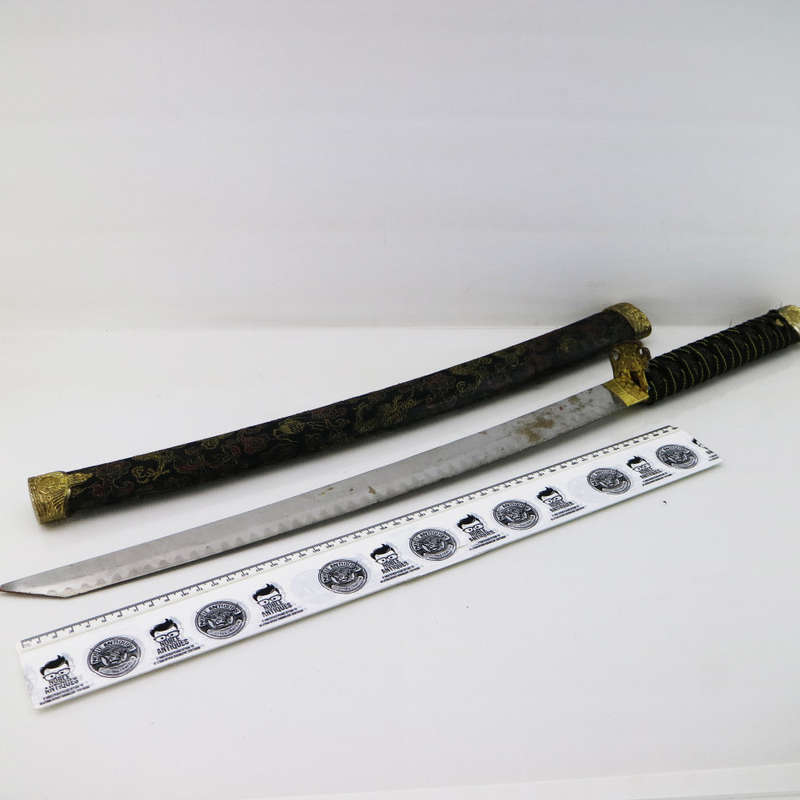 Original Vintage Reproduction Katana and Scabbard - Guard Needs Replacement