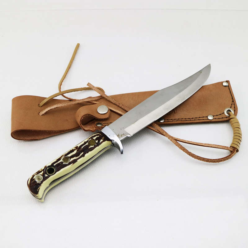 Razor Sharp Brazilian Tramontina Hunting Knife With Leather Sheath!!!