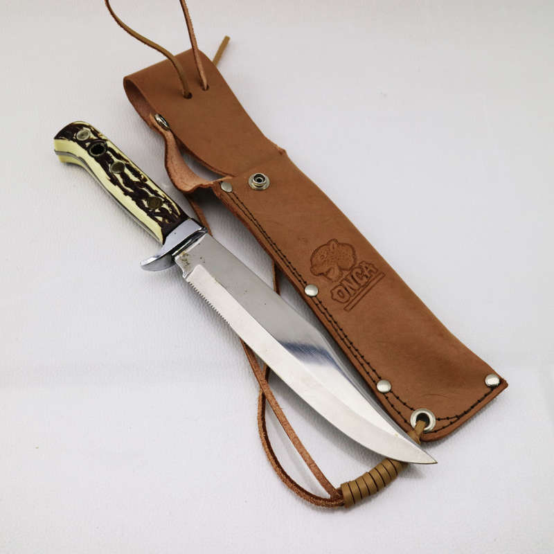 Razor Sharp Brazilian Tramontina Hunting Knife With Leather Sheath!!!