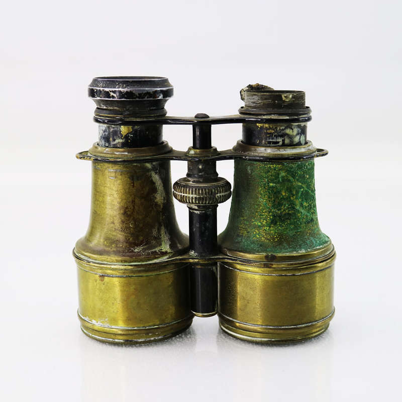 Original Vintage Military Brass Binoculars - Display Only!!!
