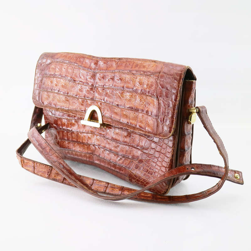 Original Genuine Italian Crocodile Leather Handbag!!! Fantastic Condition!!!
