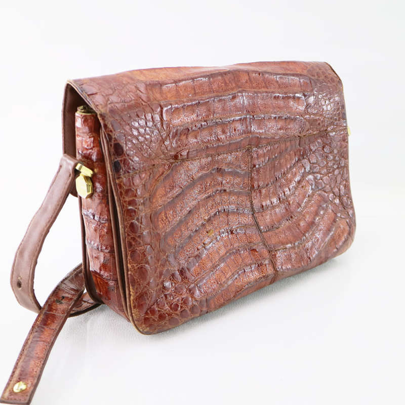 Original Genuine Italian Crocodile Leather Handbag!!! Fantastic Condition!!!