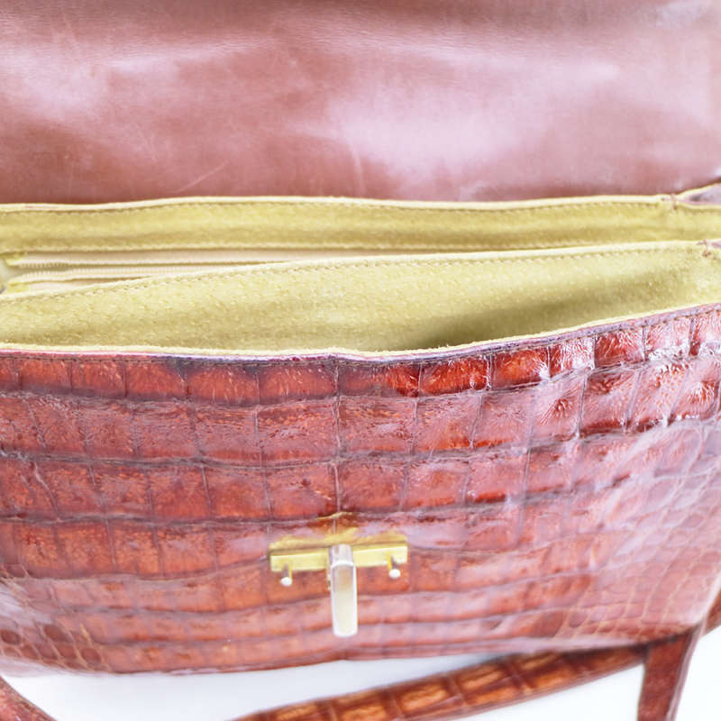 Original Genuine Italian Crocodile Leather Handbag!!! Fantastic Condition!!!