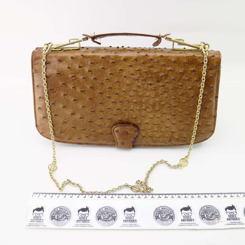 Original Genuine Ostrich Leather Handbag!!! Fantastic Condition!!!