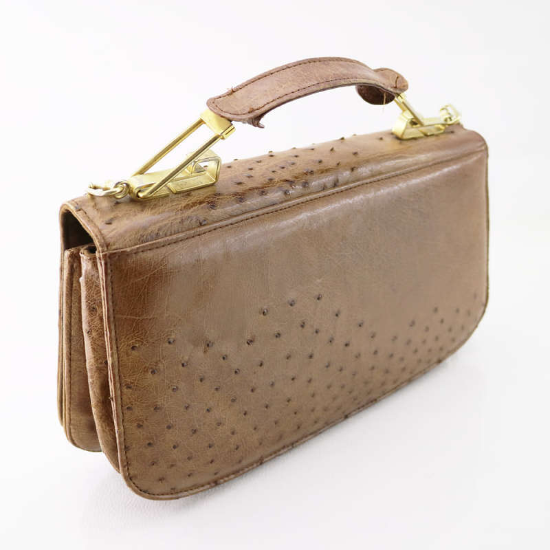 Original Genuine Ostrich Leather Handbag!!! Fantastic Condition!!!