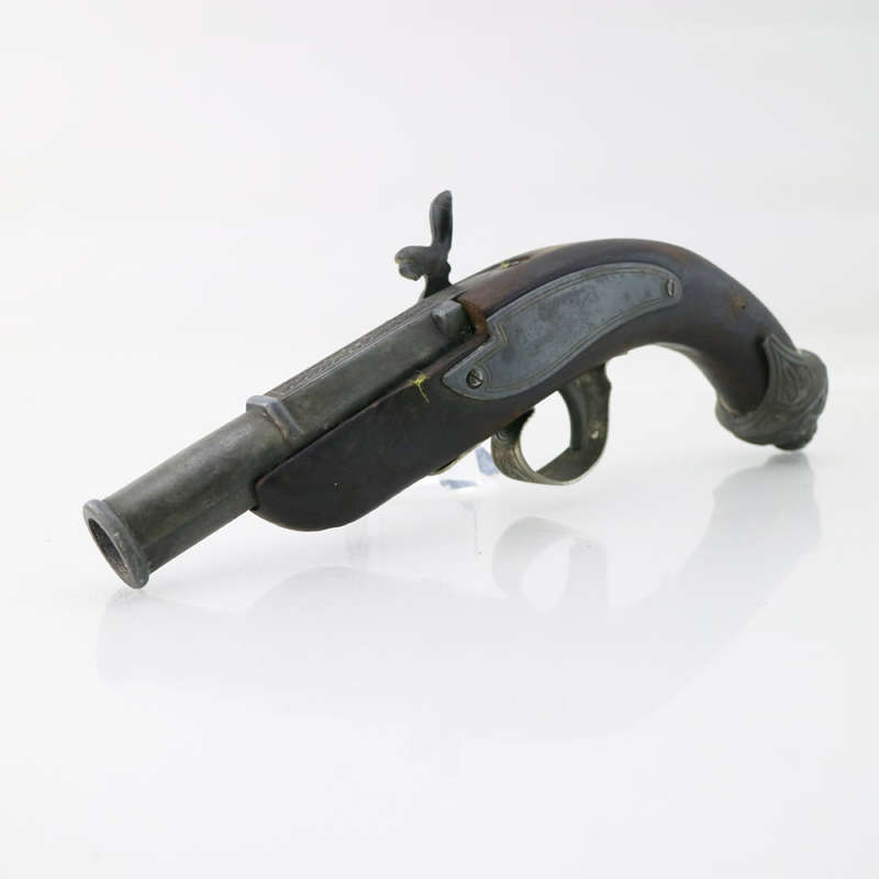 Vintage Decorative Pewter and Wood Spanish Flintlock Display!!!