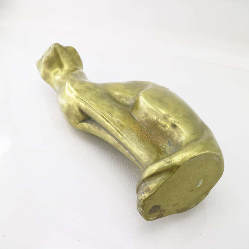 Large Heavy Brass Vintage Stylized Cat Door Stop!!! 320mm Tall!!