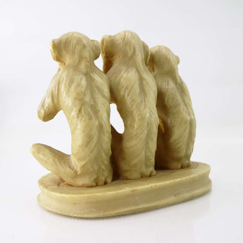 Cool!!! Cast Resin See No Evil, Hear No Evil Speak No Evil Monkey Trio!!!