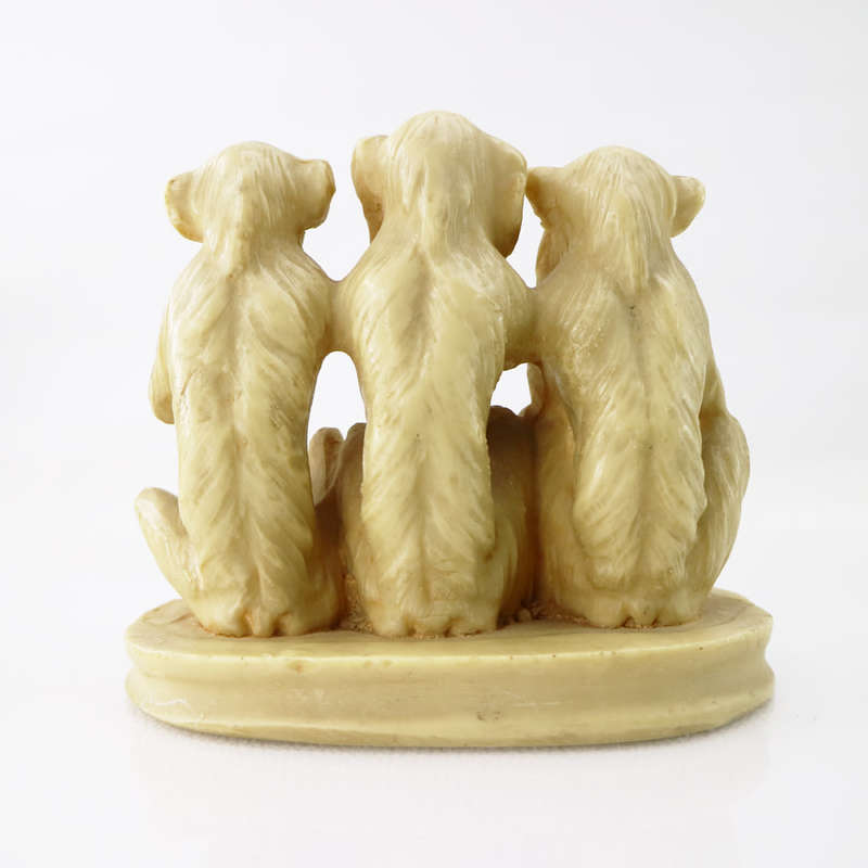 Cool!!! Cast Resin See No Evil, Hear No Evil Speak No Evil Monkey Trio!!!