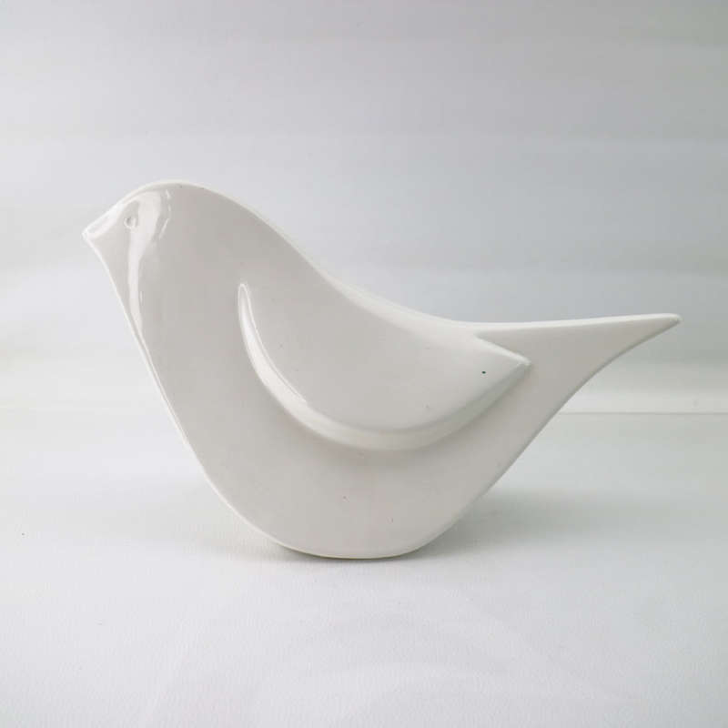 Large Glazed Porcelain Stylized White Dove!!! 310mm Wide!!!