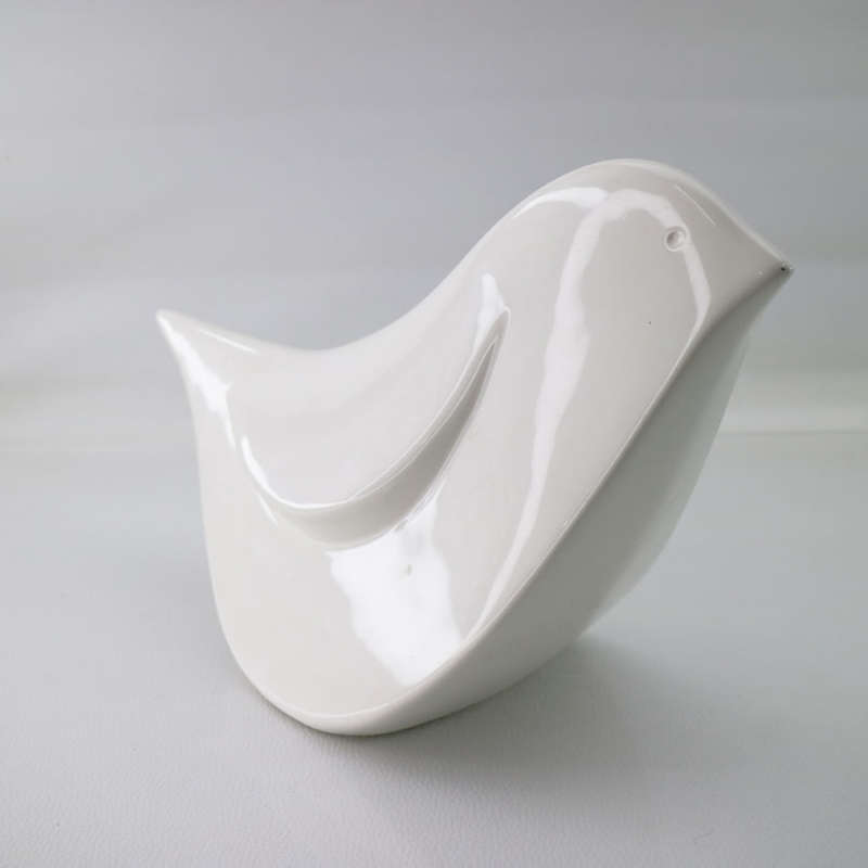 Large Glazed Porcelain Stylized White Dove!!! 310mm Wide!!!