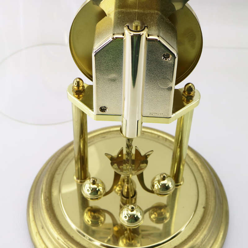 Large Vintage German Brass and Hard Plastic Back Casing Anniversary Clock!!! Acrylic Dome