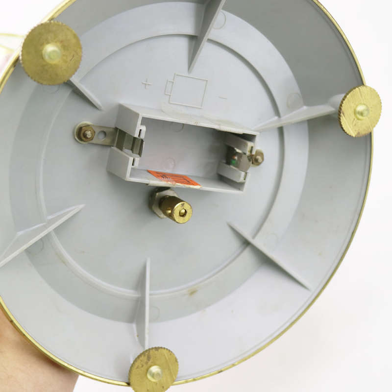 Large Vintage German Brass and Hard Plastic Back Casing Anniversary Clock!!! Acrylic Dome