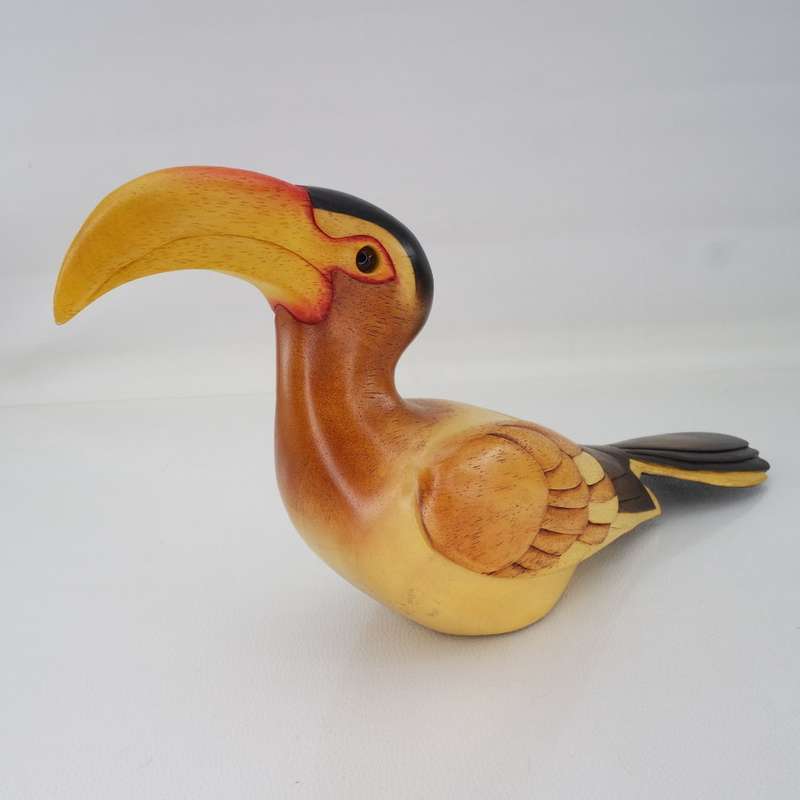 Original Numbered Feathers Gallery Hand Crafted Yellowbilled Hornbill !!! 901/2000 (Like New)