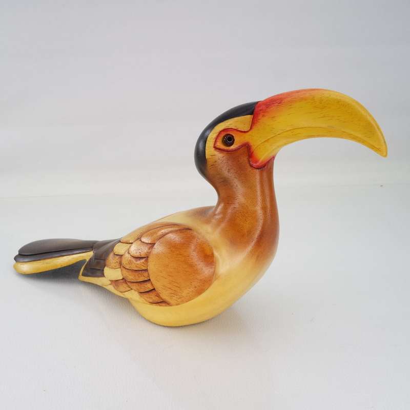 Original Numbered Feathers Gallery Hand Crafted Yellowbilled Hornbill !!! 901/2000 (Like New)