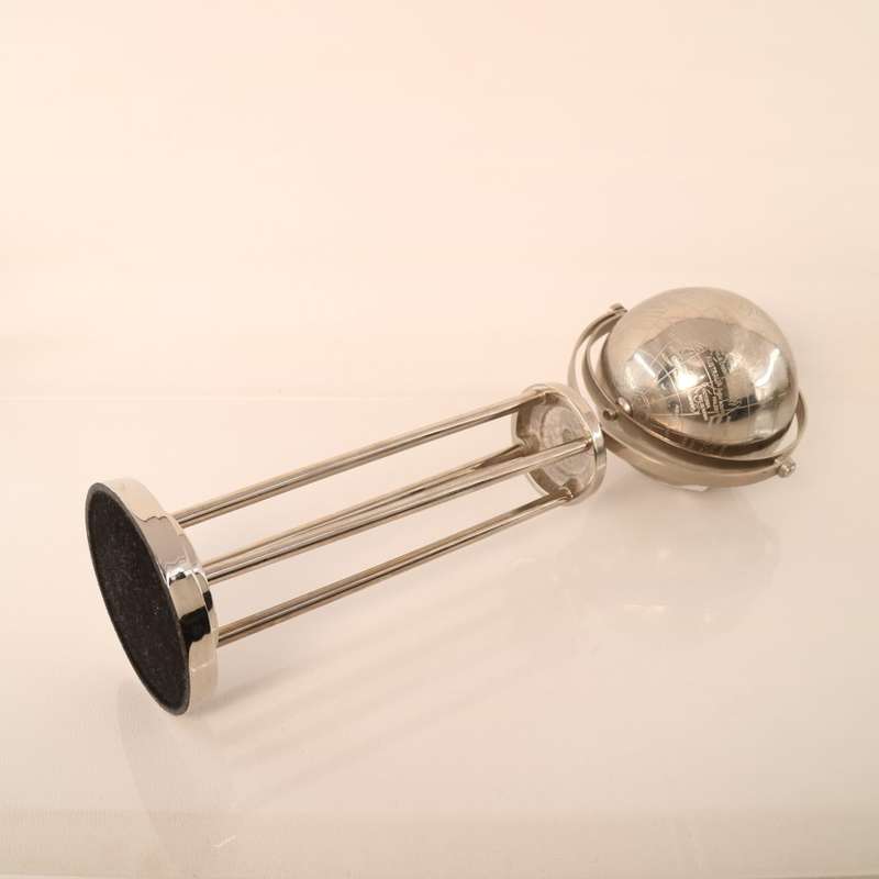 Fantastic!!! Chrome Metal Globe On Chrome Stand!!! 450mm Tall!!!