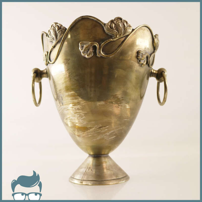 Spectacular Silver-plate Art Nouveau Inspired Ice Bucket!!!