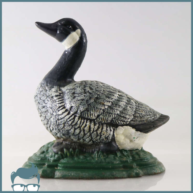 Large Cast Irion Hand Painted Geese Doorstop!!! 220mm Tall!!!