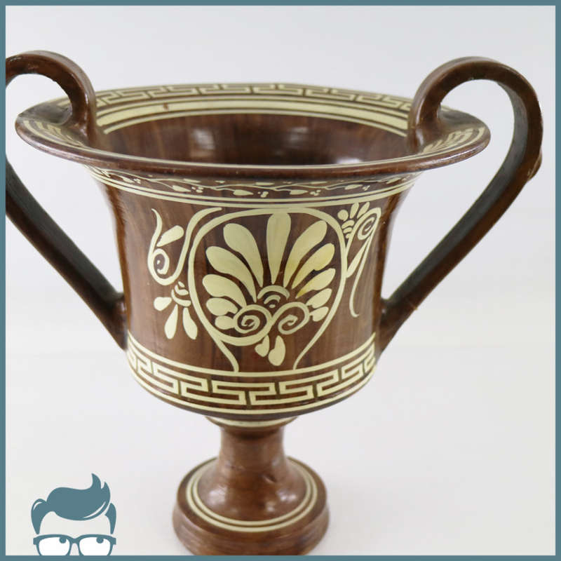 Large Original Handcrafted and Painted Greek Urn!!! 250mm Tall!!!