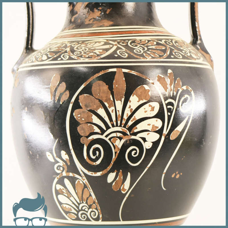 LARGE Greek Hand Decorated Ironstone Urn!!!