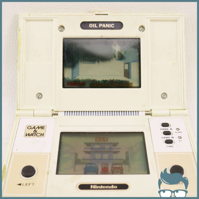 Original 1982 Nintendo Game and Watch Flip Screen Oil Panic Game!!! Top Screen Bleed!!!